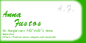 anna fustos business card